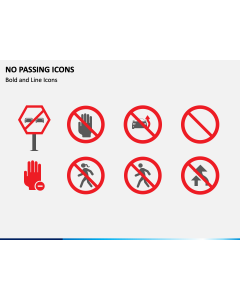 No Passing Icons PPT Slide 1