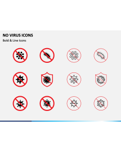 No Virus Icons PPT Slide 1