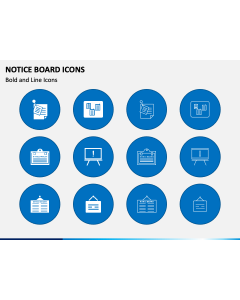 Notice Board Icons PPT Slide 1