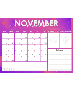 November Planner PPT Thumbnail