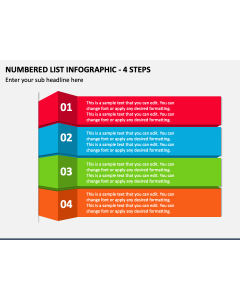 Numbered List Infographic - 4 Steps PPT Slide 1