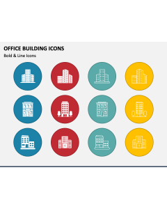 Office Building Icons PPT Slide 1