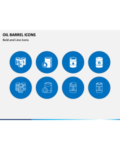 Oil Barrel Icons PPT Slide 1