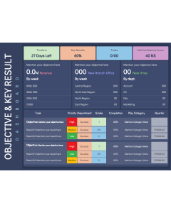 OKR Dashboard PPT Slide 1
