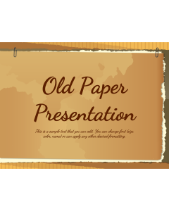 Old Paper Presentation Theme PPT Slide 1