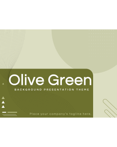 Olive Green Background Theme PPT Thumbnail
