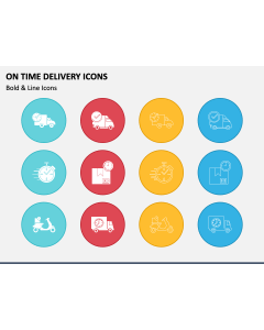 On Time Delivery Icons PPT Slide 1