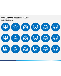 One On One Meeting Icons PPT Slide 1