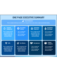 One Page Executive Summary PPT Slide 1