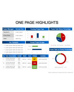 One Page Highlights PPT Thumbnail