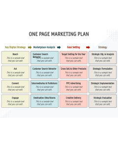 One Page Marketing Plan PPT Slide 1