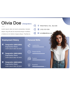 One Page Resume PPT Thumbnail