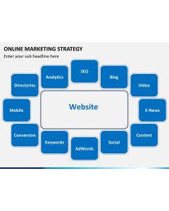 Online marketing strategy free PPT slide 1