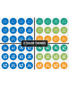 Online Training Icons PPT Cover Slide