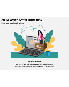 Online Voting System Illustration PPT Slide 1