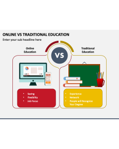 Online Vs Traditional Education PPT Slide 1