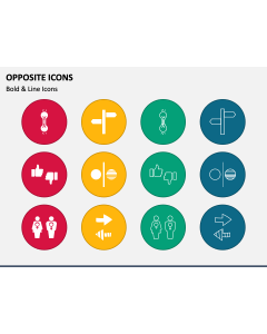 Opposite Icons PPT Slide 1