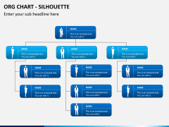 Org chart with Silhouette PPT slide 1