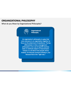 Organizational Philosophy PPT Slide 1