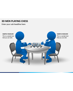 3d Men Playing Chess PPT Slide 1