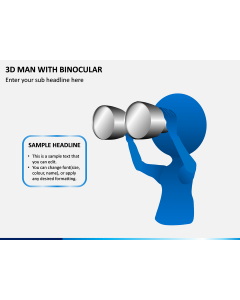 3d Man With Binocular PPT Slide 1
