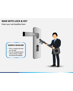 Man With Lock & Key PPT Slide 1