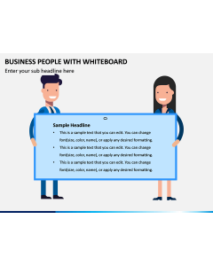 Business People With Whiteboard PPT Slide 1
