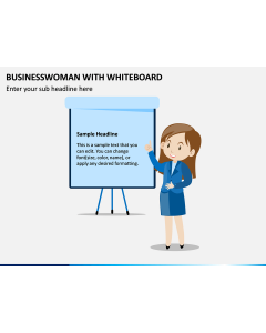 Businesswoman With Whiteboard PPT Slide 1