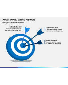 Target Board With 3 Arrows PPT Slide 1