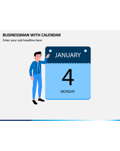Businessman With Calendar PPT Slide 1