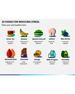 10 Food for Reducing Stress PPT Slide 1