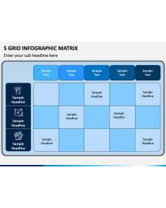 5 Grid Infographic Matrix PPT Slide 1