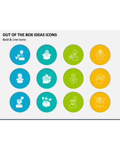 Out of The Box Ideas Icons PPT Slide 1