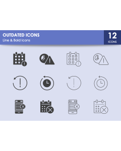 Outdated Icons PPT Slide