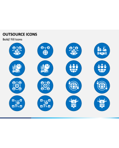 Outsource Icons PPT Slide 1