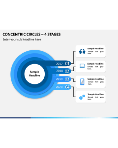 Concentric Circles – 4 Stages PPT Slide 1