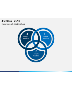 3 Circles - Venn PPT slide 1