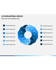 12 Overlapping Circles PPT Slide 1