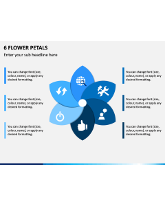 6 Flower Petals PPT Slide 1