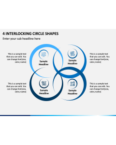 4 Interlocking Circle Shapes PPT Slide 1