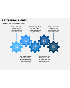5 Gear Infographics PPT Slide 1