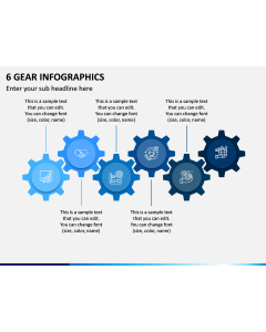 6 Gear Infographics PPT Slide 1