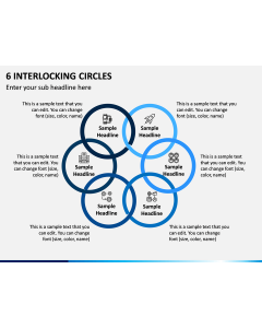 6 Interlocking Circles PPT Slide 1
