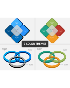 Overlapping 3d shapes PPT cover slide