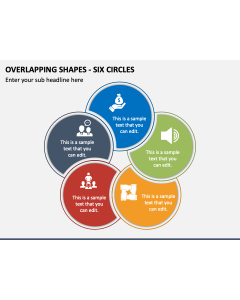 Overlapping Shapes - Six Circles PPT Slide 1