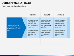 Overlapping text boxes PPT slide 1