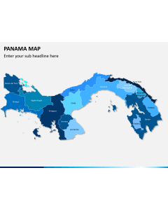 Panama map PPT slide 1