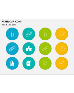 Paper Clip Icons PPT Slide 1