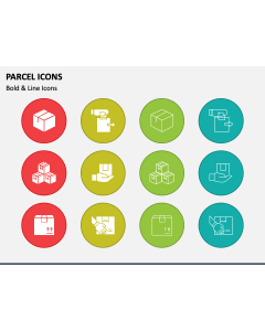 Parcel Icons PPT Slide 1