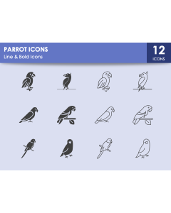 Parrot Icons PPT Slide 1